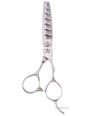 ShearsDirect Japanese 440C Stainless Steel Thinning Shear with 7 Teeth and Tear Drop Handle 6.0