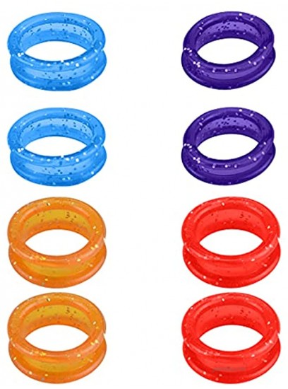 Silicone Scissors Finger Rings 8 PCS Barber Hair Shears Thumb Rings Grips Inserts Soft Finger Protector Ring Scissor Accessories for Grooming Scissors Pet Shears Red Blue Purple Orange