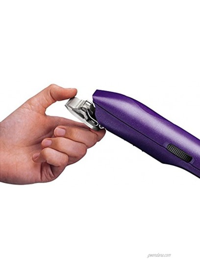 Andis 21420 EasyClip Pro-Animal 7-Piece Detachable Blade Clipper Kit Animal Dog Grooming Purple MBG-2