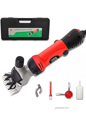 Antbutler 690W Electric Sheep Shears 6-Speed Sheep Clipper Animal Long Hair Fur Shearing Clippers Heavy Duty Farm Livestock Haircut Trimmer for Sheep Alpacas Goats and More Red