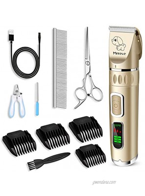 Dog Grooming Kit Clippers -Professional Pet Hair Clippers Rechargeable Cordless Dog Clippers for Grooming Scissors Kit Electric Quiet Low Noise for Dogs with Thick Coat Small Dog Easy to Use