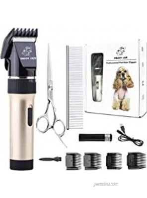 ENJOY PET Dog Clippers for Grooming Low Noise Pet Electric Clippers Rechargeable Dog Hair Trimmer Professional Cordless Pet Grooming Tool with Comb Guide Kits for Dogs Cats Horse Animal