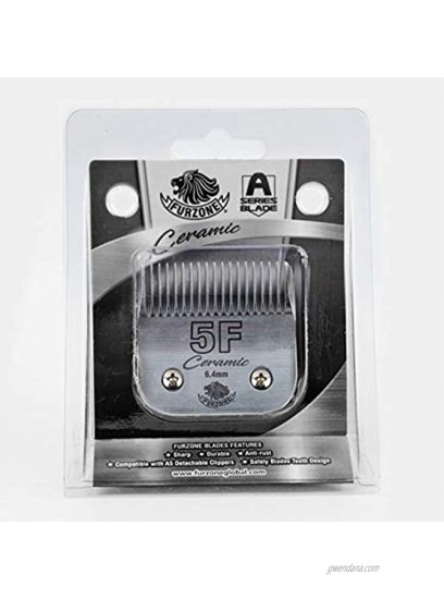 Furzone Detachable Ceramic Blade Size 5F Blade 1 4 Made of High-Tech Ceramic Materials Compatible with Most Andis Oster Wahl A5 Clippers