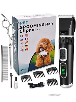 MLCINI Dog Grooming Clippers Upgrade Professional Dog Clippers with LCD Display 3-Speed Dog Grooming Kit High Power No Stuck Hair Cordless Pet Hair Clippers for Small and Large Dogs Cats Animals