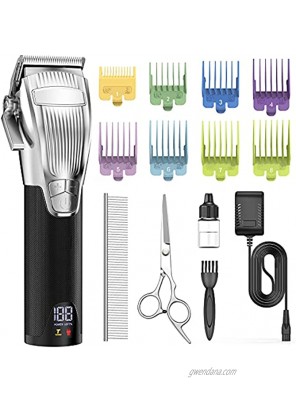 oneisall Dog Grooming Clippers,5 Speed with Metal Blade,Cordless Professional Dog Clippers with 8 Guides,Rechargeable Dog Shears for Grooming for Thick Coats,Dog Grooming for Dogs and Cats
