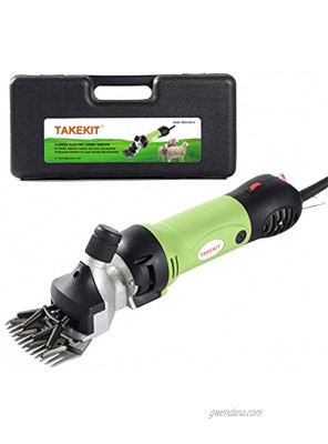 TAKEKIT Sheep Shears Professional Electric Animal Grooming Clippers for Sheep Alpacas Llamas and Large Thick Coat Animals 6 Speeds Heavy Duty Farm Livestock Haircut Trimmer 380W