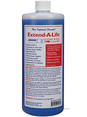 Top Performance Extend-A-Life Blade Rinses — Handy Cleaners for Dog-Grooming Clippers 32oz