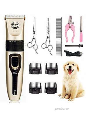 WIVIC Dog Clippers Low Noise Dogs Grooming Clippers USB Rechargeable Pet Grooming Tool Professional Dog Hair Trimmer with Comb Guides Scissors Nail Kits for Dogs Cats & Other