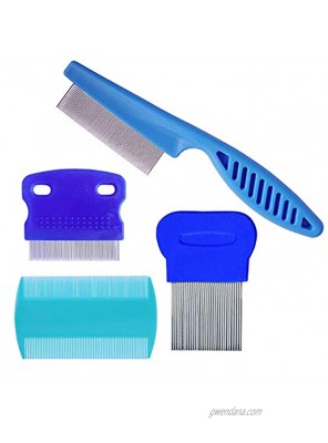 4 Pcs Pet Comb with High Strength Teeth Durable Pet Tear Stain Remover Combs Pet Dog Cat Grooming Comb Set Effective Float Hair Remover
