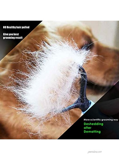 Dog Brush and Cat Brush Special for deshedding Pet with Thick Medium Long Curly and Wiry Hair -2 Sided Pet Grooming Tool Mats & Tangles Dematting -No More Nasty Shedding and Flying Hair