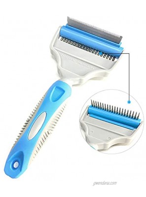 JOYPAWS 2 in 1 Deshedding Comb & Dog Brush Dual Rake for Pets Small Medium & Large Dogs Cats and Horses