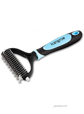 Kangrow Deshedding and Dematting Brush for Dog and Cat Undercoat Rake for Hair Remover Shedding Comb and Grooming Tool for Long Haired Cats & Dogs