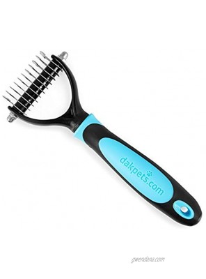 Pet Grooming Tool 2 Sided Undercoat Rake for Cats & Dogs Safe Dematting Comb for Easy Mats & Tangles Removing No More Nasty Shedding and Flying Hair