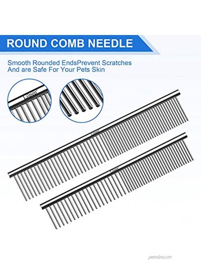 Pet steel comb grooming comb double-sided stainless steel dog comb available in 2 different sizes Lilpep is used for cleaning and massage grooming removing tangles suitable for pet cats and dogs