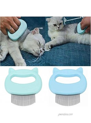 Vinyl Etchings Pet Shell Comb for Removing Matted Fur Cat Dog Knots and Tangles Grooming Tool with Gentle Claw 2pcs