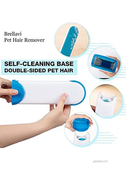 AVEEN Pet Hair Remover 1 Double-Sided Standard-Size 1 Travel Pet Hair Removal Brush Self-Cleaning Base Remove Cat and Dog Fur Lint Fluff from Carpet Car Seat Couch