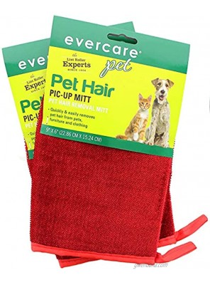 Evercare Pet Hair Remover Glove Pic-Up Mitt 2 Pack