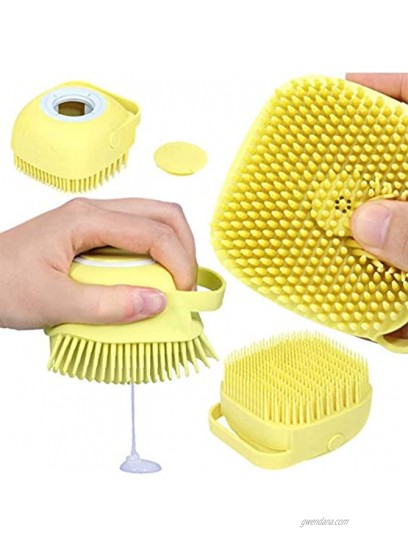 GYY Multifunctional Pet Bath Massage Brush Silicone Foaming Bath Brush Pet Care Hair Removal Beauty Flea Comb Pet Supplies Shower Gel Bottle Bath Ball Universal for Cat and Dog