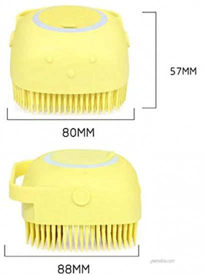 GYY Multifunctional Pet Bath Massage Brush Silicone Foaming Bath Brush Pet Care Hair Removal Beauty Flea Comb Pet Supplies Shower Gel Bottle Bath Ball Universal for Cat and Dog
