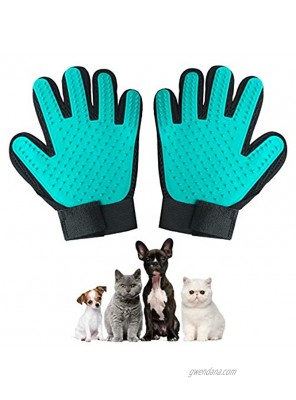 Pet Grooming Gloves For Dogs Gentle Dog Washing Gloves Efficient Pet Hair Remover Mitt Perfect Five Finger Design Cat Grooming Glove Dog Brush Glove Bathing Supplies 1 Pair Green