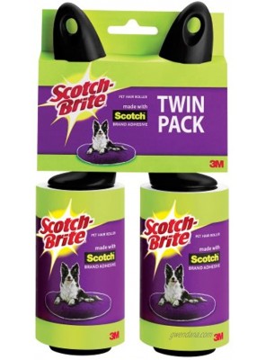 Scotch-Brite Pet Hair Roller Twin Pack 70-Sheets Roller 2 Rollers Pack 140 Sheets Total