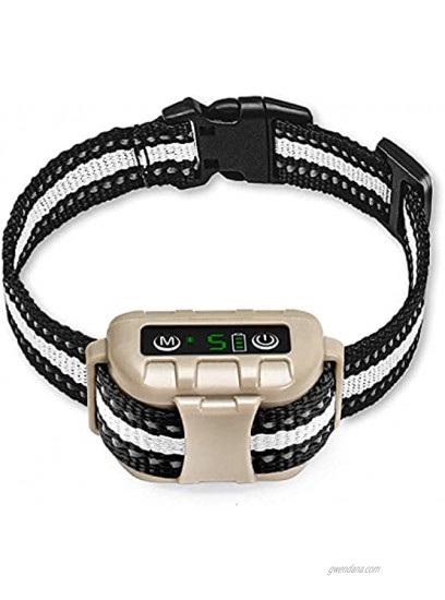 Bark Collar for Large Dog Rechargeable Bark Shock Collar Bark Collar for Medium Dogs Anti Barking Collar with Adjustable Sensitivity and Intensity Beep Vibration No Bark Collar