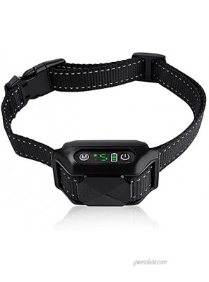 Bark Collar Rechargeable IPX7 Waterproof Dog Bark Collar with Beep+Vibration & Beep+Vibration+Shock Two Modes Dog Barking Collar with 5-Levels Sensitivity for Small Medium Large Dogs