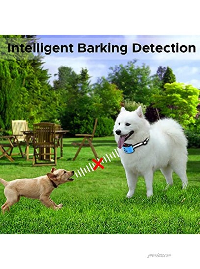 BATVOX Bark Collar Rechargeable No Shock Dog Barking Collar with Smart Chip 7 Adjustable Sensitivity Vibration，Sound for Small Medium Large Dogs 2021 Upgraded