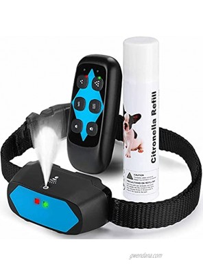 Citronella Spray Dog Training Collar with Remote【can't work automatically】 3 Modes Spray Vibration Beep Humane Safe Citronella Dog Collar,500ft Waterproof Rechargeable No Shock Spray Dog Trainer