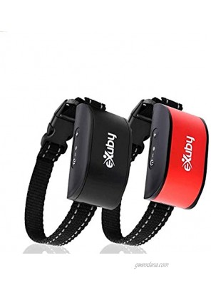 Exuby 2-Pack Friendliest Bark Collar for Small Dogs No Prongs No Shock & No Harm Only Sound & Vibration Stay in Control with 7 Levels of Intensity Rechargeable Most Humane No Bark Collar