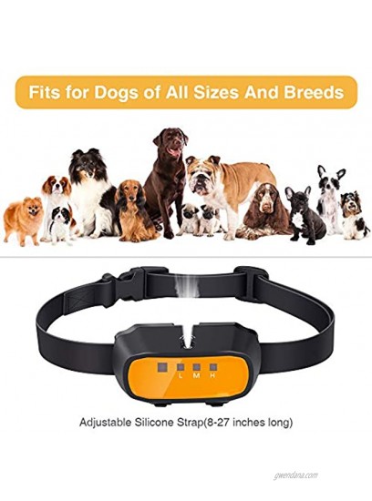 Stop Dog Barking Anti Bark Collar with Remote Rechargeable Waterproof Adjustable Sensitivity Dog Training Collar Safe for Dogs Anti Barking Deterrent Device No Electric Shock Bark Collars