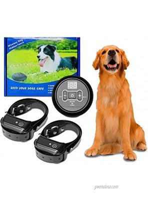 Wireless Electric Dog Fence System dog fence outdoor Anti Barking Dog Collar Pet Containment System Waterproof and rechargeable Beep Prevent dogs from barking Safe for Pets Indoors&Outdoors