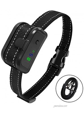 zenvey Dog bark Collar Automatic Anti-bark Collar with 9 Adjustable Sensitivity Levels Smart Chip Adjusts to Stop Barking in 1 Minute Highly Effective Vibration and Sound Stops Bark Black