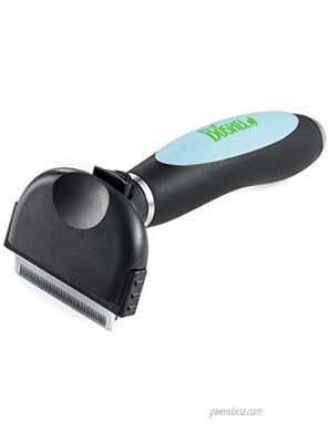 BOSHEL Dog Grooming Deshedding Tool Reduces Shedding by up to 93% Ergonomic Easy-Clean Button Easily Removes Gathered Fur from The Brush Non-Slip Handle