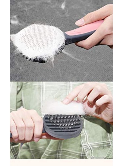 ENC Self Cleaning Grooming Brush Revolutionary Grooming Tool with Convenient Button for Quick Hair Removal Dog and Cat