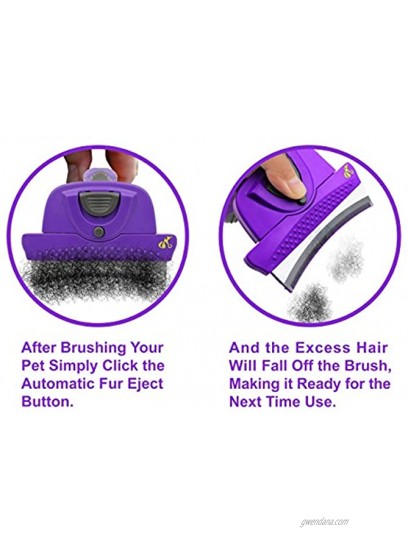 Self Cleaning Deshedding Comb by Hertzko Dramatically Reduces Shedding up to 95% – Suitable for Small Medium Large Dogs and Cats with Short to Long Hair