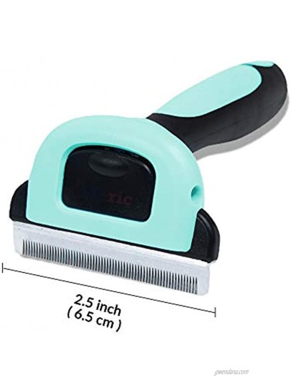 SunGrow Deshedding Brush 2.5” Blade Vet Approved Grooming Tool for Puppies and Cats Stainless Steel Blades 3-Minutes to Groom Proven to Reduce Hair Shedding