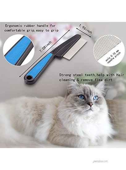 Cat Comb,Pet Comb Laiannwell Professional Grooming Comb for Dog cat Small Pets3 Packs