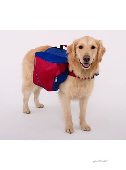 Doggles Dog Backpack Medium Red Blue
