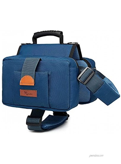 Kinleder Backpacks Pet Hiking Carrier Travel Walking Camping Hound Training Harness Saddle Bag Free Size for Medium & Large Dog