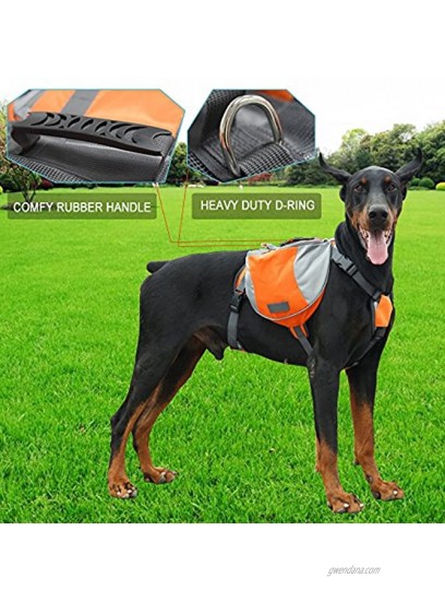 Lifeunion Adjustable Service Dog Supply Backpack Saddle Bag for Camping Hiking Training