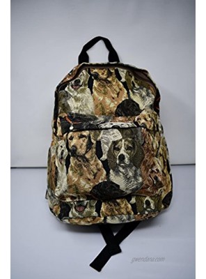 SAINTY 25482-Dog Dog Tapestry Large Backpack