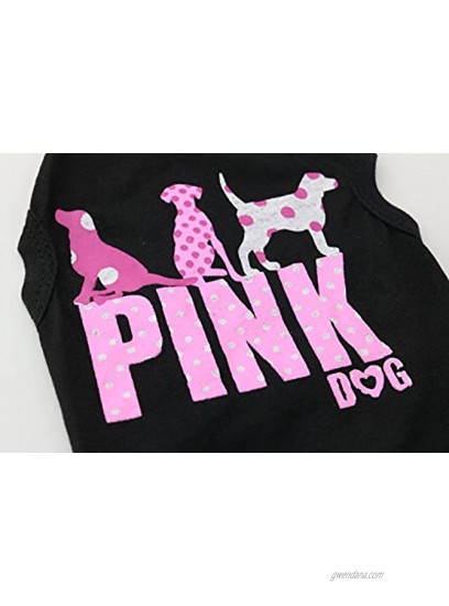 DroolingDog Dog Clothes Pink Dog Shirt Pet T Shirt for Small Dogs