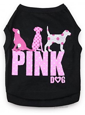 DroolingDog Dog Clothes Pink Dog Shirt Pet T Shirt for Small Dogs