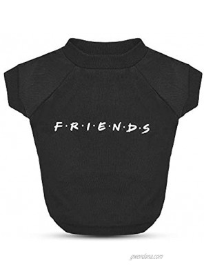 Friends TV Show Iconic Logo Dog T Shirt in Black Friends Dog Shirt Cute Dog Clothes Dog Apparel Dog Tee Puppy Dog Shirts Clothing for Dogs Pet Shirt Shirts for Dogs Puppy Clothes