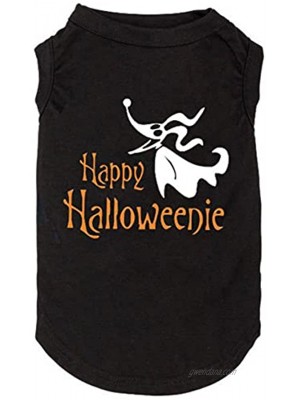 Futmtu Happy Halloween Dog Shirts Fall Witch Pumpkin Dog Bone Printed Costume Vest for Small Dogs Puppy T-Shirt