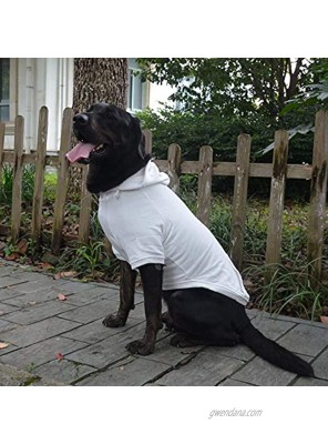 Lovelonglong Blank Basic Hoodie Sweatshirt for Dogs 100% Cotton 12 Colors 11 Sizes Fits Small Medium Dachshund Large Dog