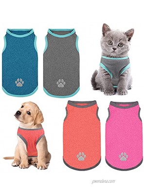 URATOT Dogs Shirts Quick-Dry Puppy Outfit Lightweight Stretchy Dog T-Shirts with Reflective Label Tank Top Sleeveless Vest Cat Shirts Dog Clothes