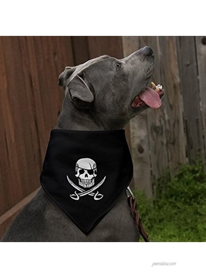 Graphics and More Pirate Skull Crossed Swords Tattoo Design Dog Pet Bandana Black