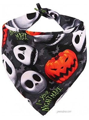 Halloween Dog Bandana Reversible Triangle Bibs Scarf Accessories for Dogs Cats Pets